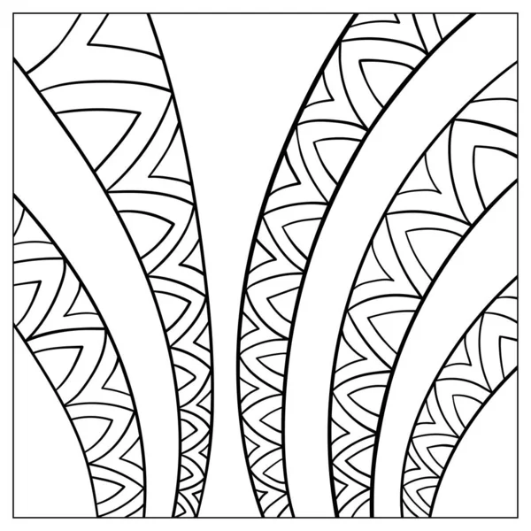 Einfache Kritzeleien Mit Glatten Linien Und Streifen Abstrakte Komposition Auf — Stockvektor