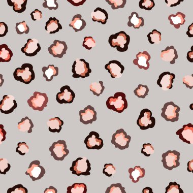 Renkli hayvan dokusu. Gri arka planda koyu ve açık renkli lekeler. Kusursuz deri deseni.