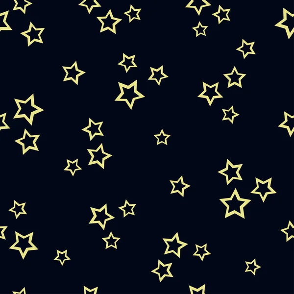 Estrelas Decorativas Com Formas Redondas Claras Sobre Fundo Preto Padrão — Vetor de Stock