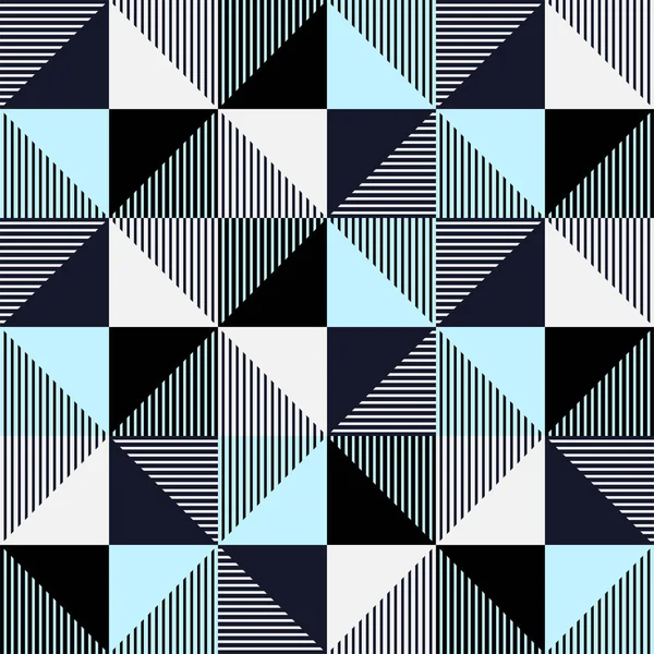 Kusursuz geometrik desen. Farklı renklerin basit ve çizgili şekilleri