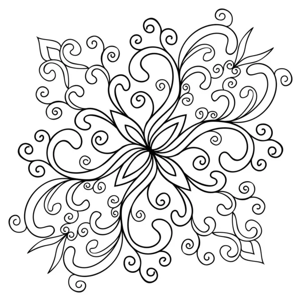 Mandala Abstrait Décor Simple Sur Fond Blanc Isolé Pour Les — Image vectorielle