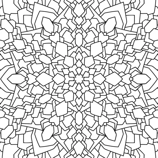 Mandala Géométrie Abrupte Sur Fond Blanc Motif Décoratif Sans Couture — Image vectorielle