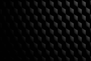 Beyaz ışıkta uzanan hacimsel küpler / pentahedronlar ile arka plan minimalist dokusu. Animasyon. Mobil briket duvar