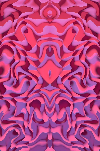 Minimalistische Abstracte Achtergrond Roze Spiegel Diamant Dierlijke Gezichten Maskers Caleidoscoop — Stockfoto