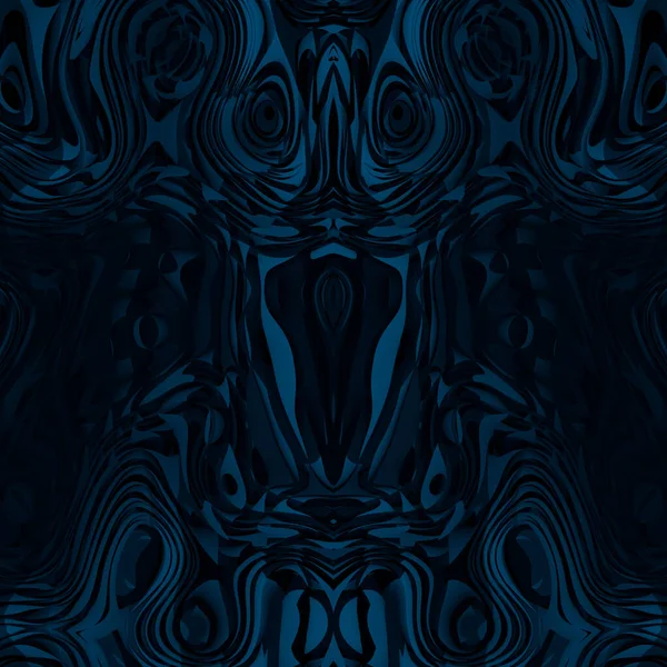 Minimalistyczne Abstrakcyjne Niebieskie Tło Ultramorskie Twarze Zwierząt Maski Kalejdoskop Test — Zdjęcie stockowe