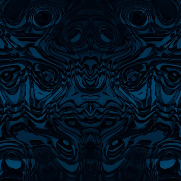 Minimalistic Abstract Blue Background Ultramarine Animal Faces Masks Kaleidoscope Psychology — Stock Photo, Image