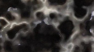 Türbülans etkisi altında rastgele dönen çeşitli fayanslardan üç boyutlu soyut arkaplan 