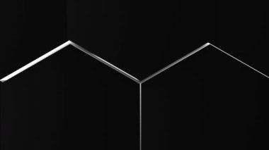 Tüm ekran hacim dalgasının yüzeyinde bir sürü siyah altıgen var. Ağır çekimde birbirine bitişik romb hareketleri gibi. 