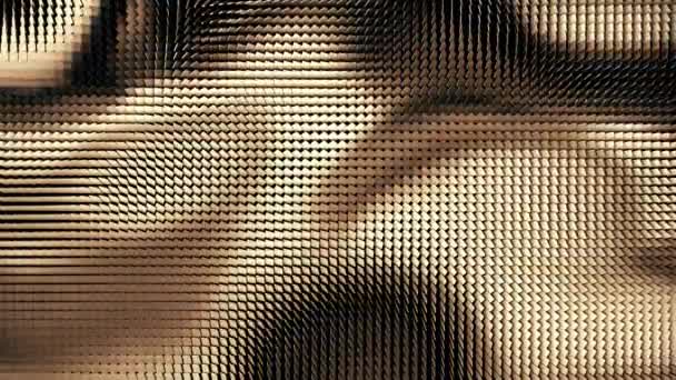 3d fond abstrait d'une variété de tuiles qui tournent au hasard sous l'influence de la turbulence  