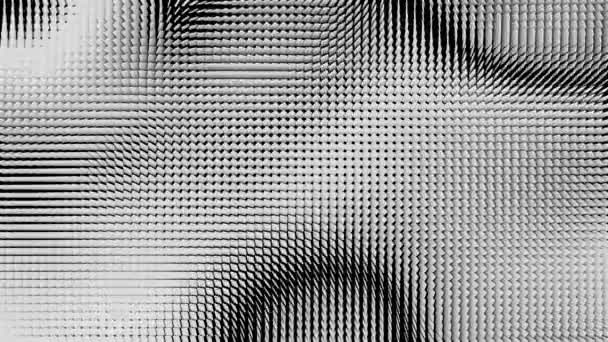 3d fond abstrait d'une variété de tuiles qui tournent au hasard sous l'influence de la turbulence 