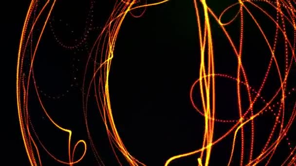 Glowing Waved Lines Abstract Background — Stock Video