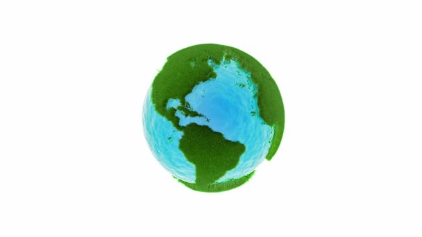 Terra Grama Verde Com Água — Vídeo de Stock