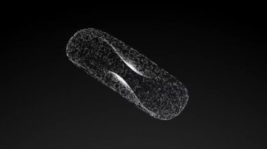 Kaotik yavaş hareket eden nokta ve çizgilerden soyut geometrik bileşim 