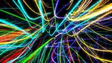 neon parlayan ışık çizgileri 