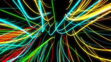 neon parlayan ışık çizgileri 