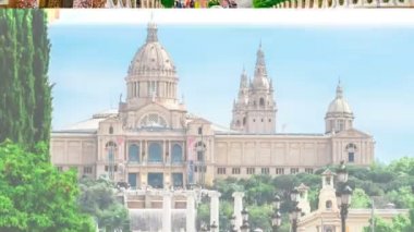 Dönüşüm slaytlı parallax Barselona cazibe fotoğrafımı göster plaza de espana Ulusal Müzesi la sagrada familia park guell castell dels tres dragons 
