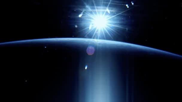 Στη Γήινη Ατμόσφαιρα Και Σέλας Από Διάστημα — Αρχείο Βίντεο