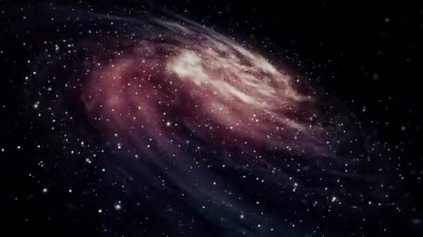 Galaxia Espiral Giratoria Espacio Profundo — Vídeo de stock
