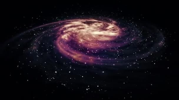 Galaxie Spirală Rotativă Spațiu Adânc — Videoclip de stoc