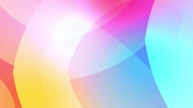 Renkli büyük şekillerin yavaş çekimi soyut video arkaplanı cam ve şeffaf yüzeyler