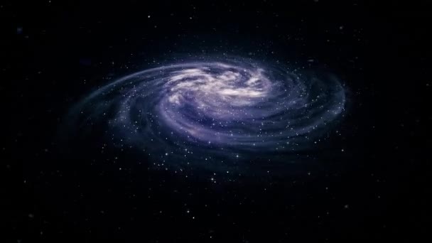 Rotating Spiral Galaxy Deep Space — Stock Video