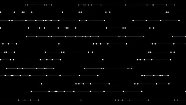 Sömlös Och Färgglad Slow Motion Grafik Bakgrund Jämnt Justerade Punkter — Stockvideo