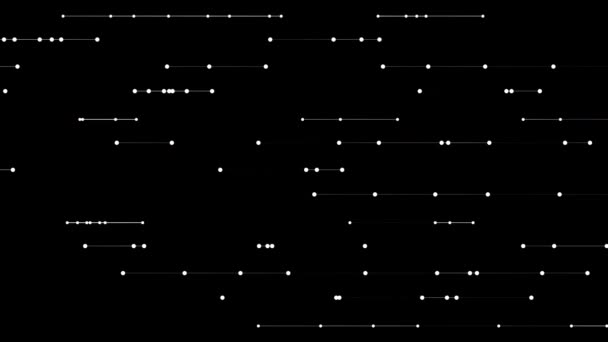 Nahtlose Und Farbenfrohe Zeitlupengrafik Hintergrund Gleichmäßig Ausgerichtete Punkte Durch Linien — Stockvideo