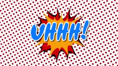 Komik şekilli animasyonda konuşma balonu olarak kelime