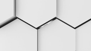 Ekran hacim dalgasının yüzeyinde bir sürü beyaz altıgen var. Ağır çekim soyut arkaplan hareketlerinin birbirine yakın olması gibi.