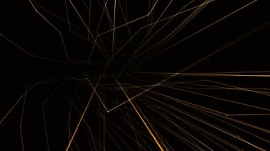 Geometrik soyut bilgisayarın soyut üç boyutlu canlandırması. Döngü animasyonu geometrik model arkaplan animasyonu. 