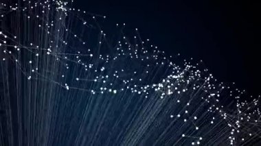 soyut arkaplan hareketli çizgiler parlayan uçlu noktalar parlayan çizgiler parlayan çizgiler alan derinliği ve kaotik yavaş çekim ile noktalar