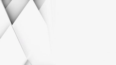 Soyut elmas geometrik yüzey ışığı parlak temiz minimum rombik ızgara desen rastgele hareket arkaplan tuval saf duvar mimari beyaz 