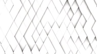 Soyut elmas geometrik yüzey ışığı parlak temiz minimum rombik ızgara desen rastgele hareket arkaplan tuval saf duvar mimari beyaz 