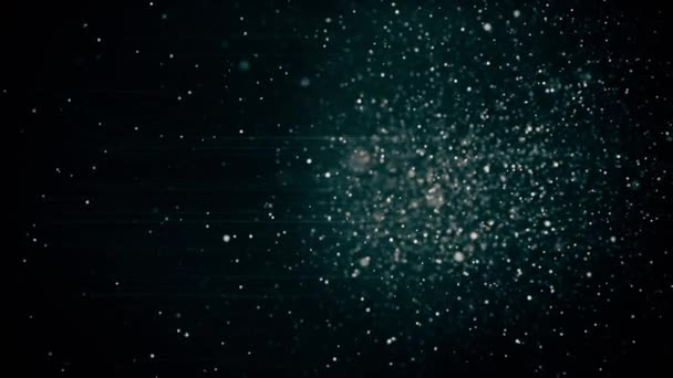 Zeitlupe Der Verschwommenen Und Glühenden Teilchen — Stockvideo