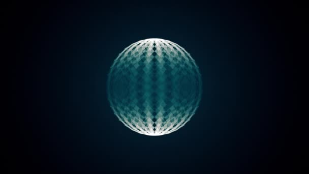 Långsam Roterande Wireframe Globen Från Trianglar Linjer Sömlös Animation Sfär — Stockvideo