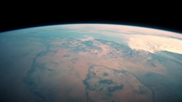 Vista Atmosfera Terrestre Aurora Espaço — Vídeo de Stock