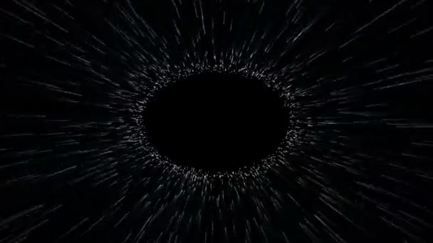 Червоточина Або Чорна Діра Абстрактна Сцена Мухи Космосі — стокове відео