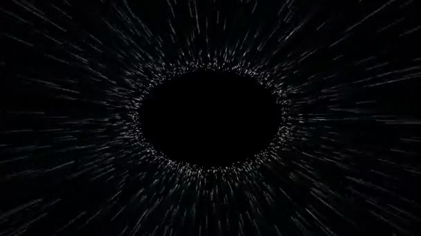 Wormhole Buco Nero Scena Astratta Volare Nello Spazio — Video Stock