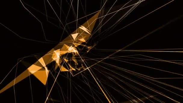 Abstrak Rendering Dari Geometris Abstraksi Komputer Dihasilkan Loop Animasi Geometris — Stok Video