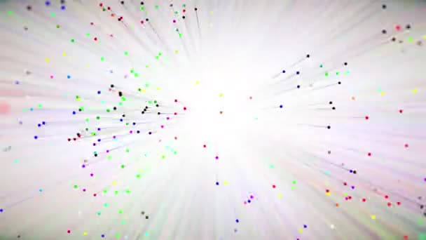 Abstracte Achtergrond Met Animatie Bewegende Lijnen Met Gloeiende Uiteinden Magische — Stockvideo