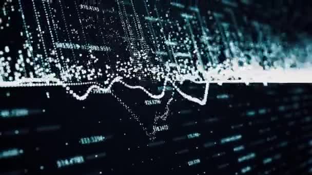fond abstrait avec animation de graphiques croissants et des compteurs de flux de nombres avec des symboles de pourcent des chiffres financiers et des diagrammes montrant des profits croissants 