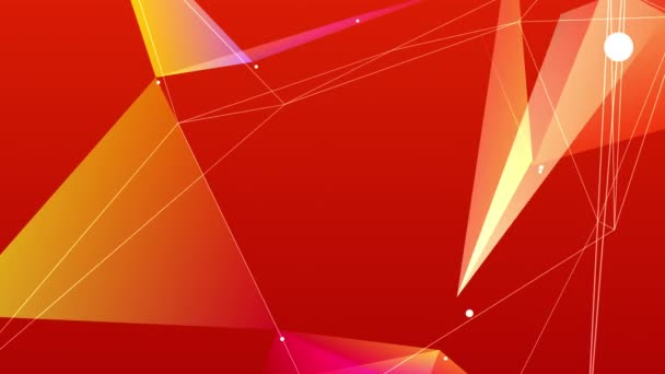 Abstrato Colorido Poligonal Cristal Superfície Geométrica Poli Triângulos Lento Movimento — Vídeo de Stock