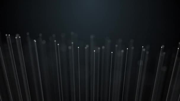 Abstrakte Computergenerierte Geometrische Animation Amorphe Form Aus Punkten Und Strahlen — Stockvideo