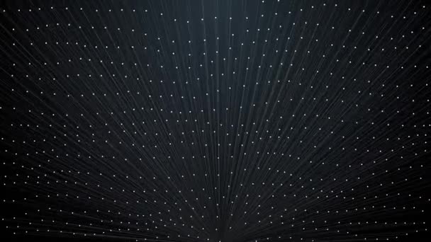 Абстрактная Компьютерная Геометрическая Анимация Аморфная Форма Точек Пучков Замедленной Анимации — стоковое видео