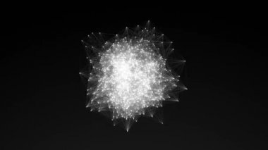 Kaotik yavaş hareket eden bağlantılı noktaların soyut geometrik bileşimi