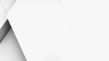 soyut çokgen geometrik yüzey ışığı parlak temiz minimal çokgen ızgara desen rastgele hareket arkaplan kanvası saf duvar mimarisi beyaz