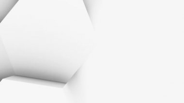 soyut çokgen geometrik yüzey ışığı parlak temiz minimal çokgen ızgara desen rastgele hareket arkaplan kanvası saf duvar mimarisi beyaz