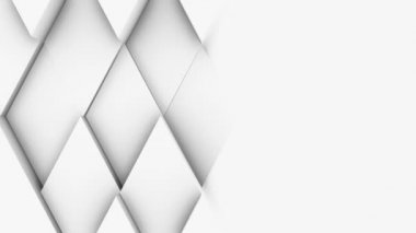 soyut çokgen geometrik yüzey ışığı parlak temiz minimal çokgen ızgara desen rastgele hareket arkaplan kanvası saf duvar mimarisi beyaz