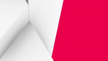 soyut çokgen geometrik yüzey beyaz asgari çokgen ızgara şablonu beyaz tasarım alanı olan saf mimari duvarda rastgele dalgalanan hareket arkaplan tuval 