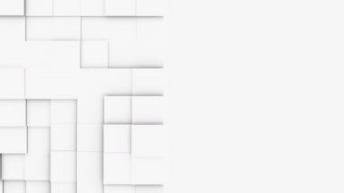 soyut kare geometrik yüzey ışığı parlak temiz minimum kübik ızgara desen rastgele hareket arkaplan kanvası saf duvar mimarisi beyaz